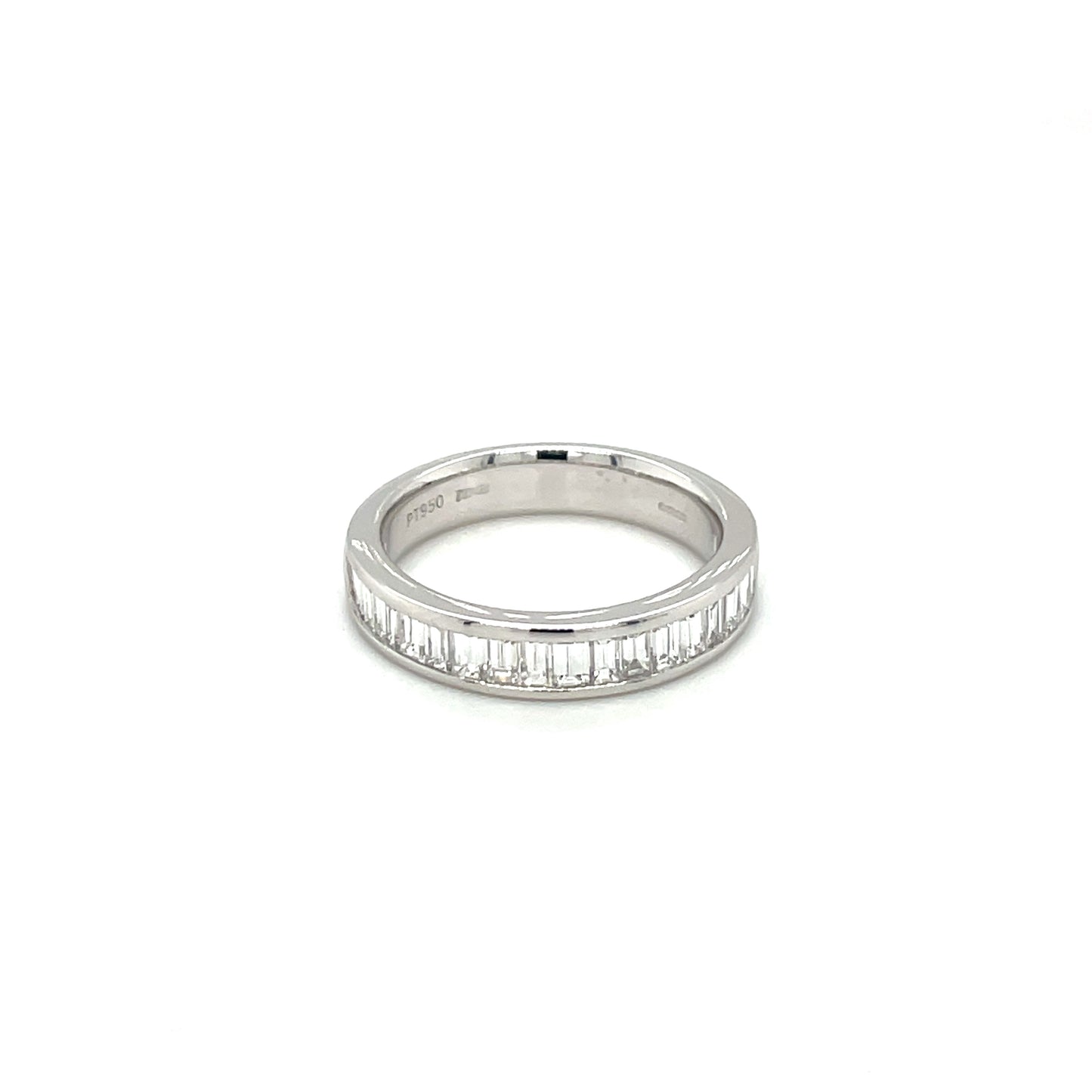 Platinum Baguette-Cut Diamond Eternity Ring