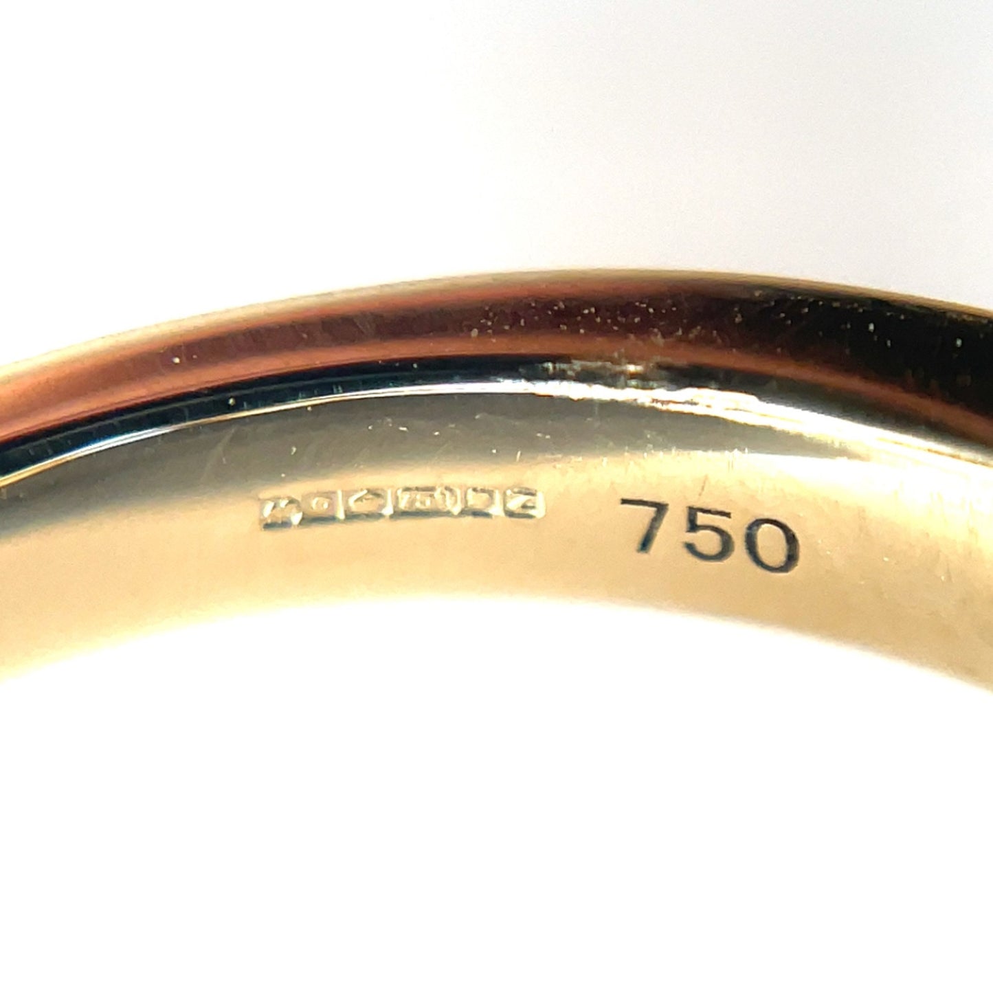 18ct Yellow Gold Sapphire & Diamond Half-Set Eternity Ring