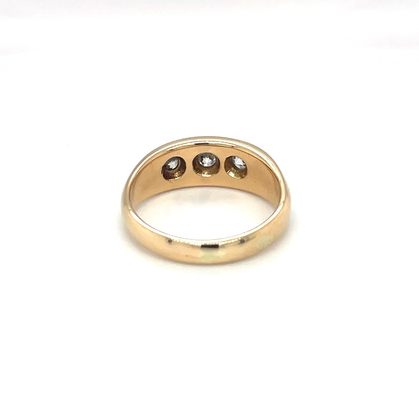 Antique 18ct Yellow Gold Old-Cut Diamond Gypsy Ring