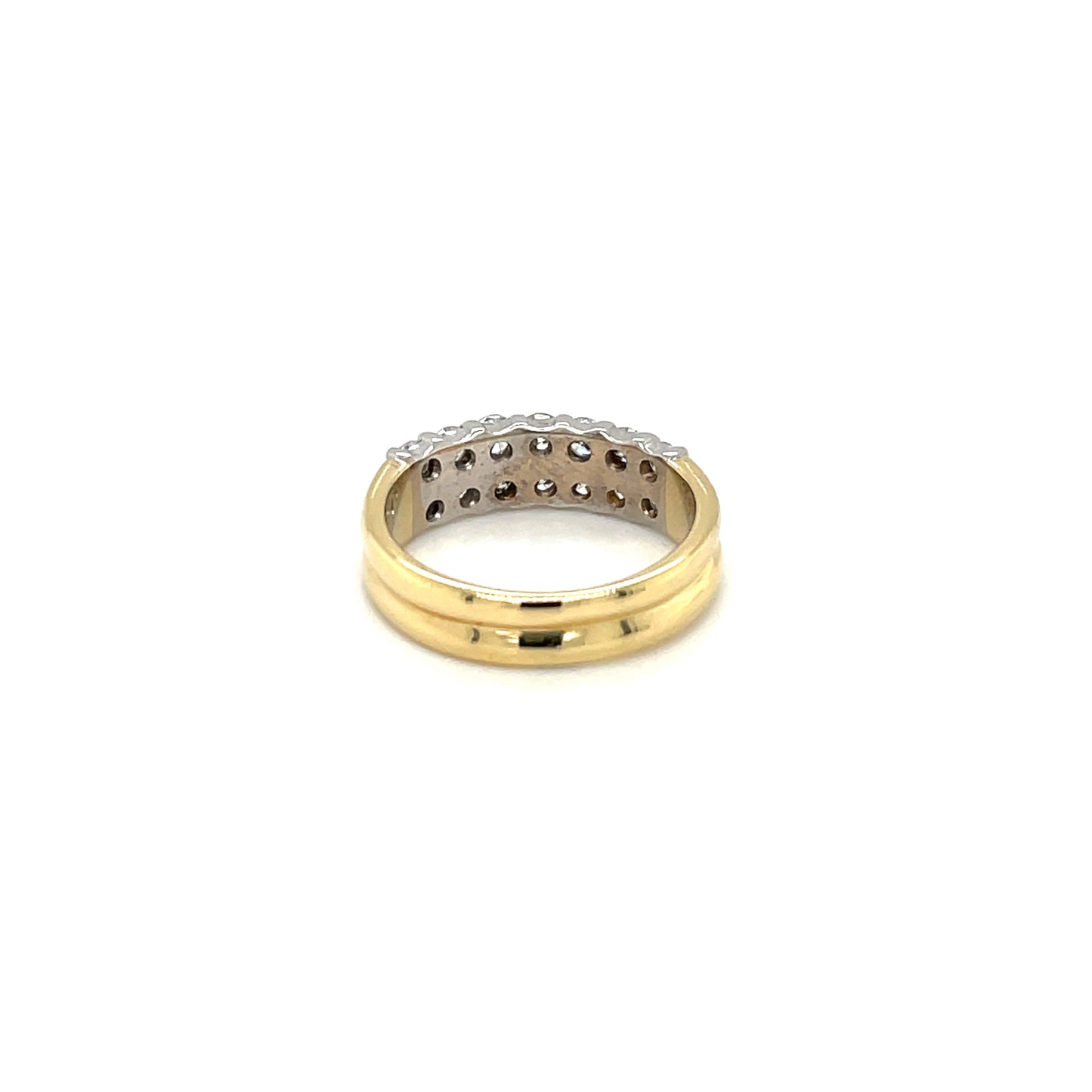 18ct Yellow Gold Double-Row Diamond Eternity Ring