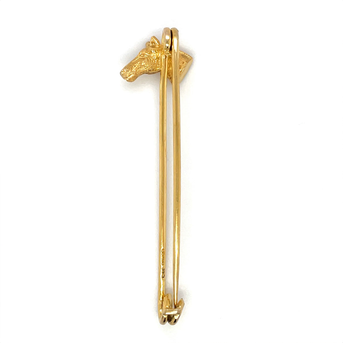 9ct Yellow Gold & Ruby Horse Brooch Pin