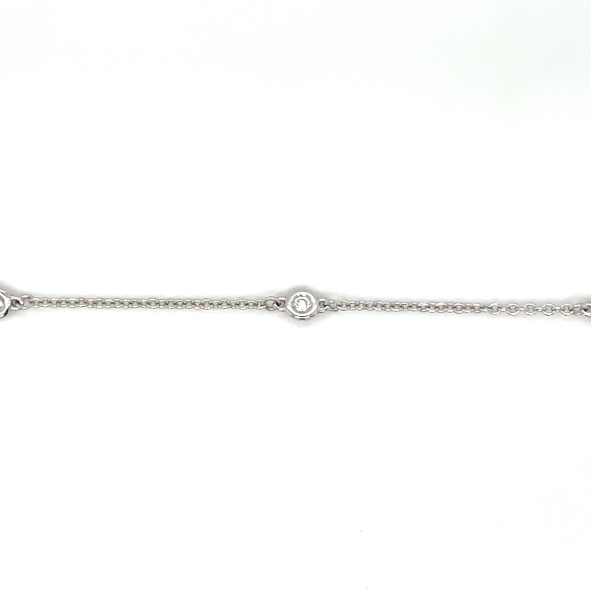 18ct White Gold Diamond Station Bracelet