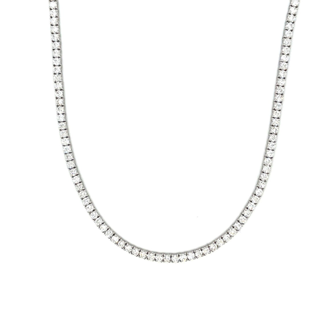 18ct White Gold Diamond Line Necklace