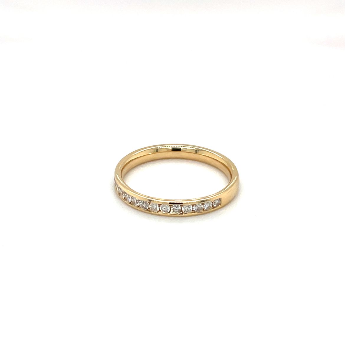 18ct Yellow Gold Half-Set Diamond Eternity