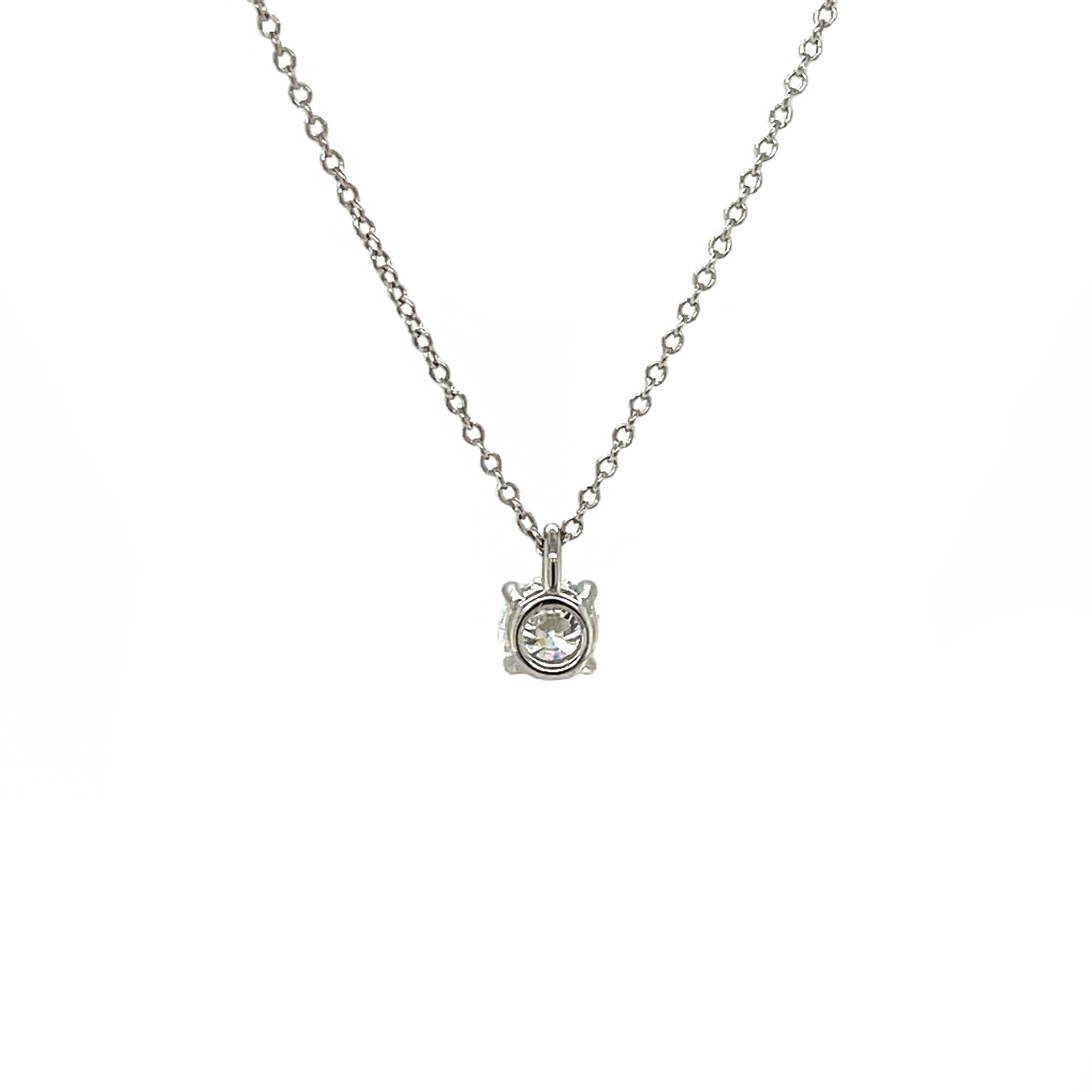 Platinum Tiffany & Co. Diamond Solitaire Pendant