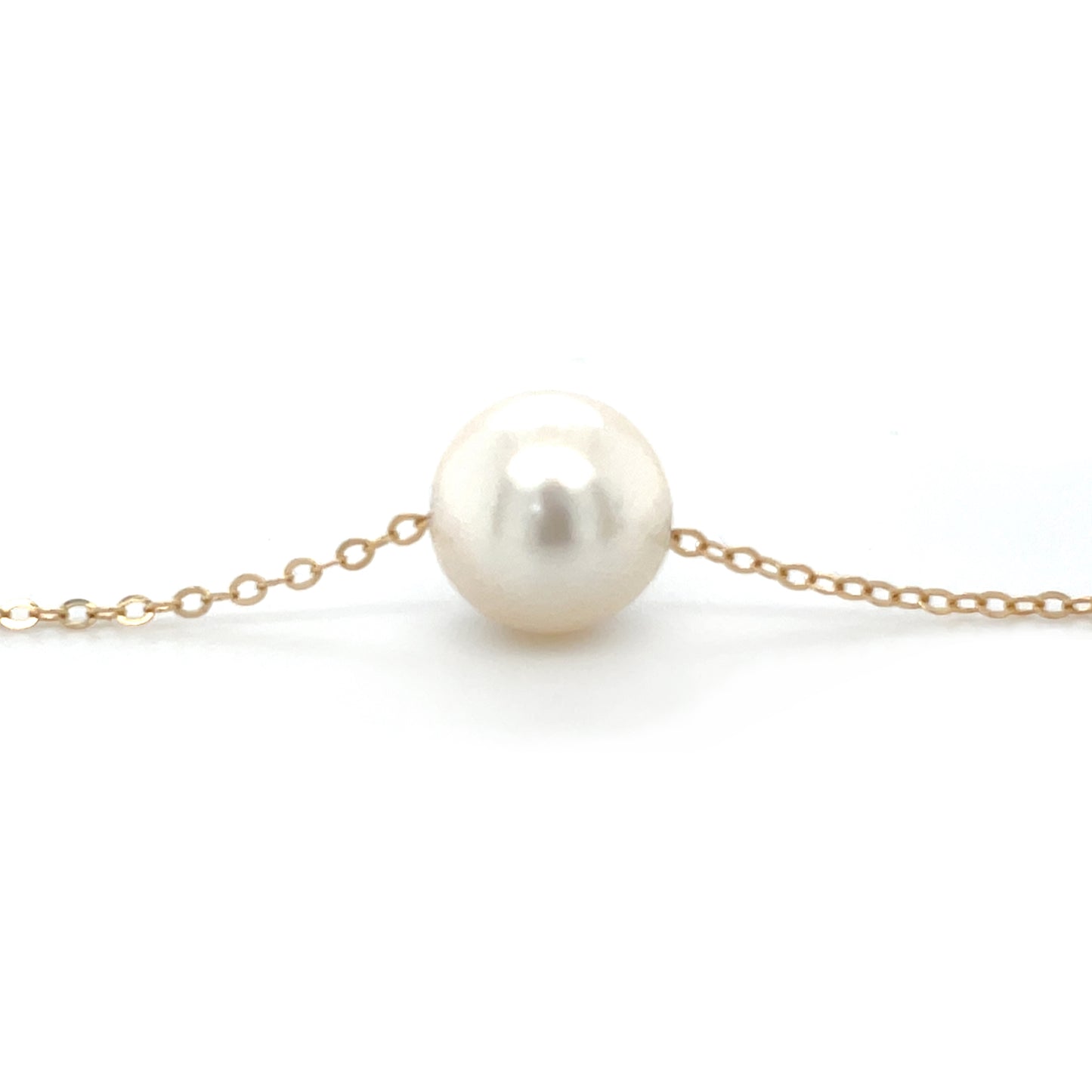 9ct Yellow Gold Akoya Pearl Slider Necklace
