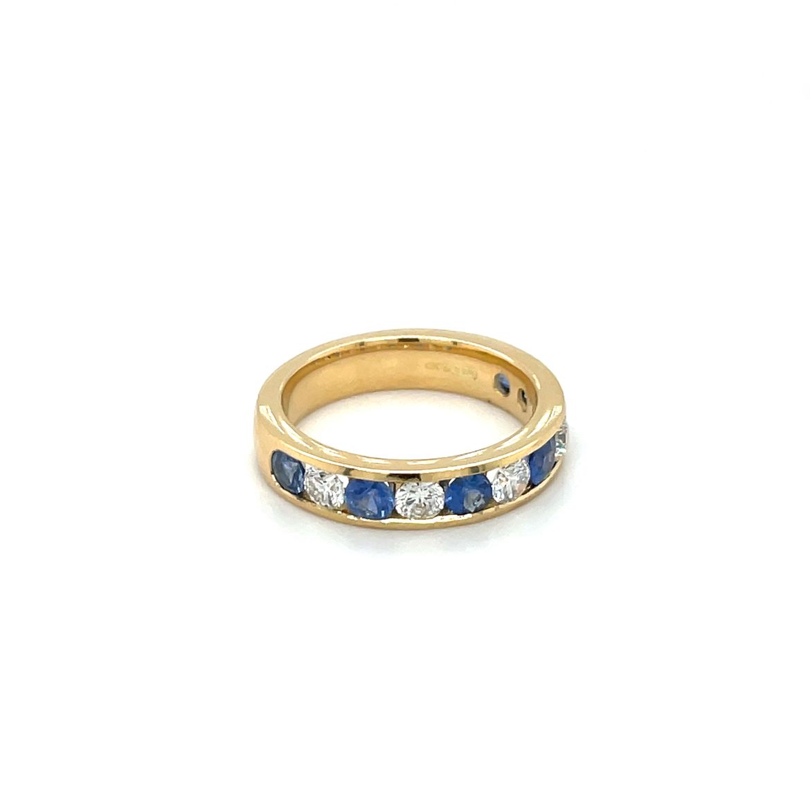 18ct Yellow Gold Sapphire & Diamond Eternity Ring