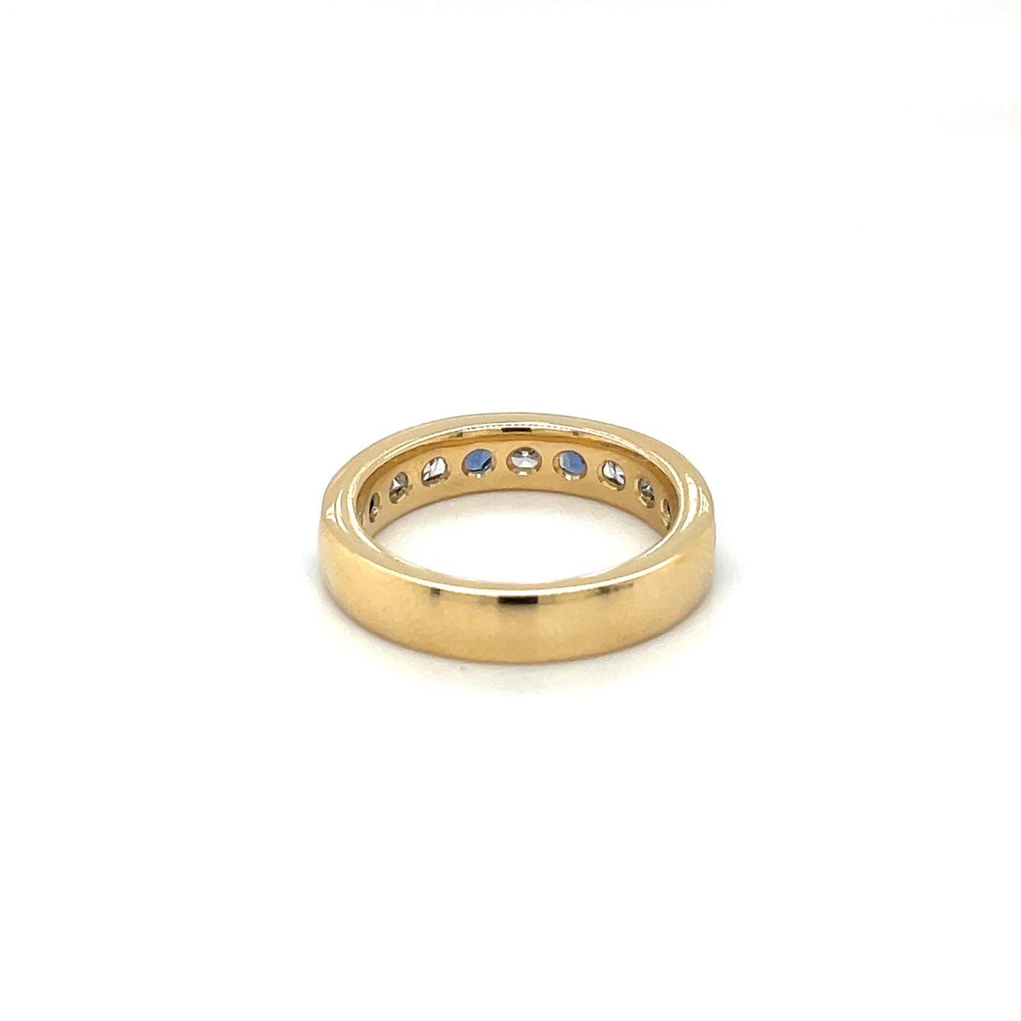 18ct Yellow Gold Sapphire & Diamond Eternity Ring