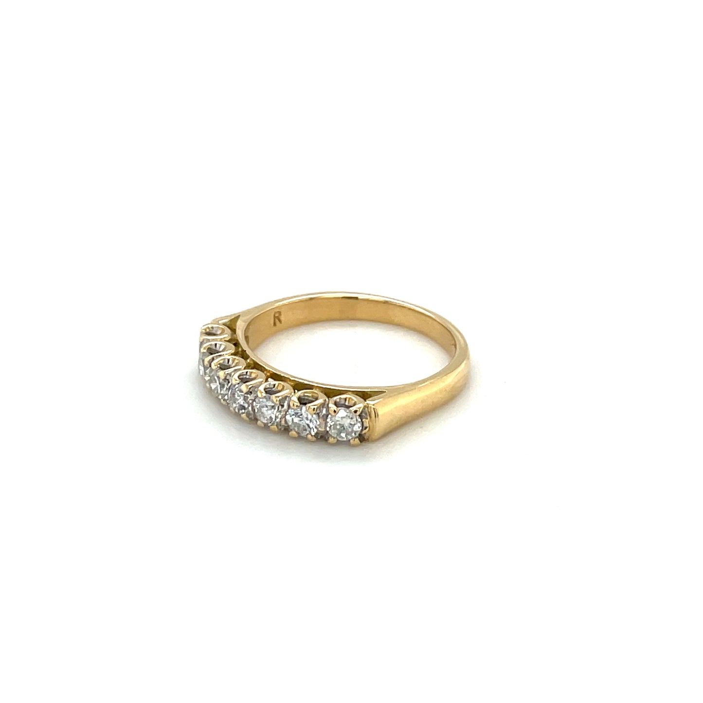 18ct Yellow Gold Seven-Stone Diamond Eternity Ring