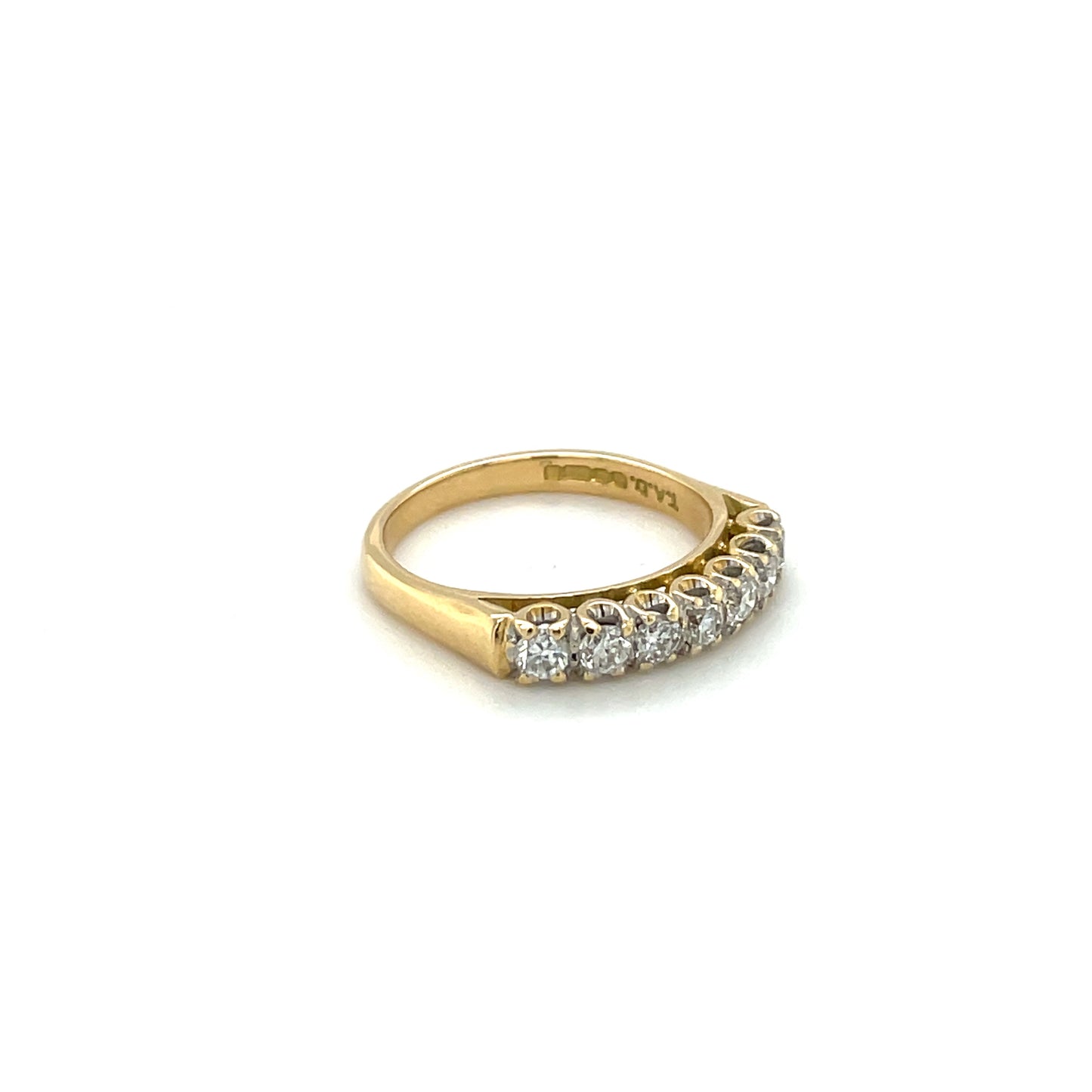 18ct Yellow Gold Seven-Stone Diamond Eternity Ring