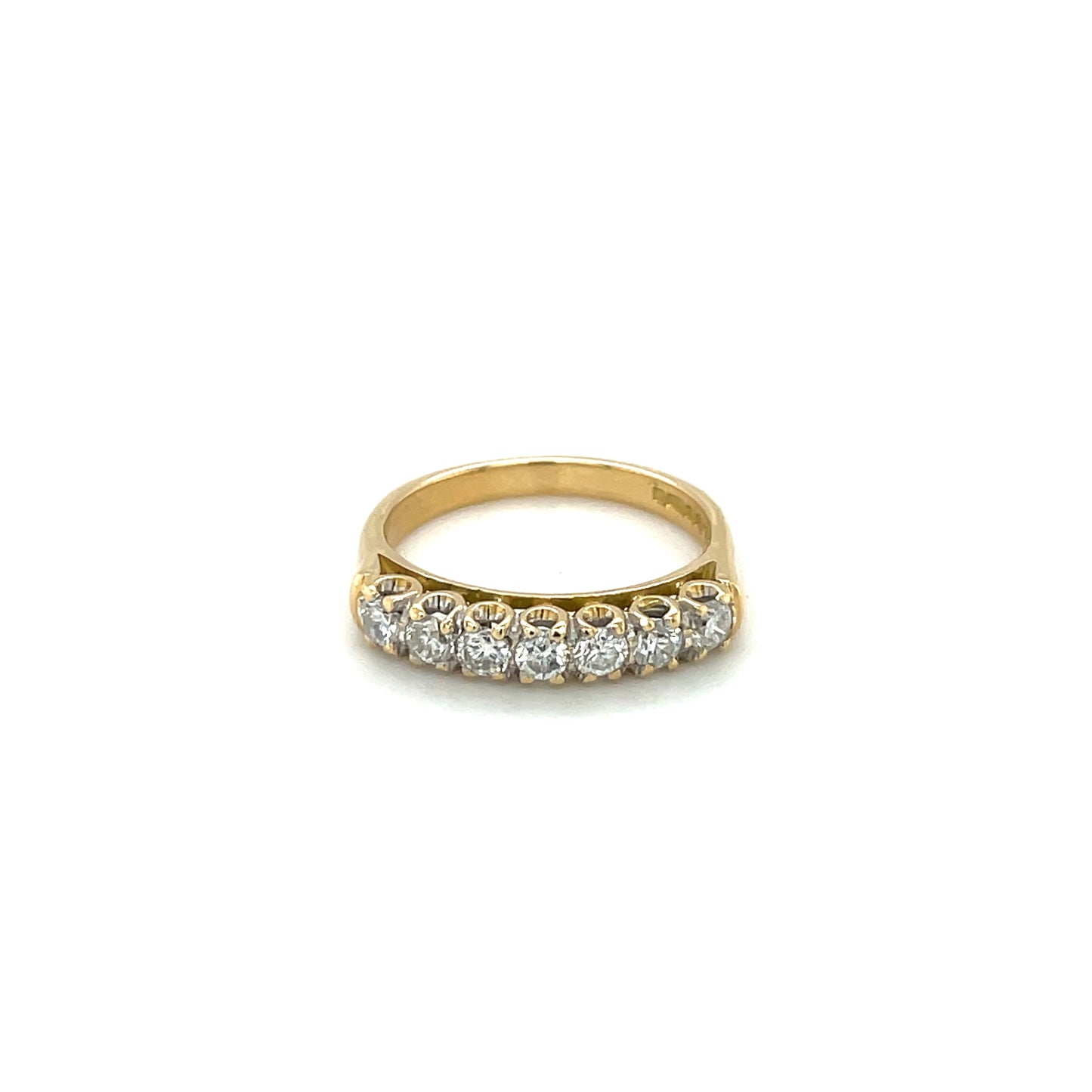 18ct Yellow Gold Seven-Stone Diamond Eternity Ring