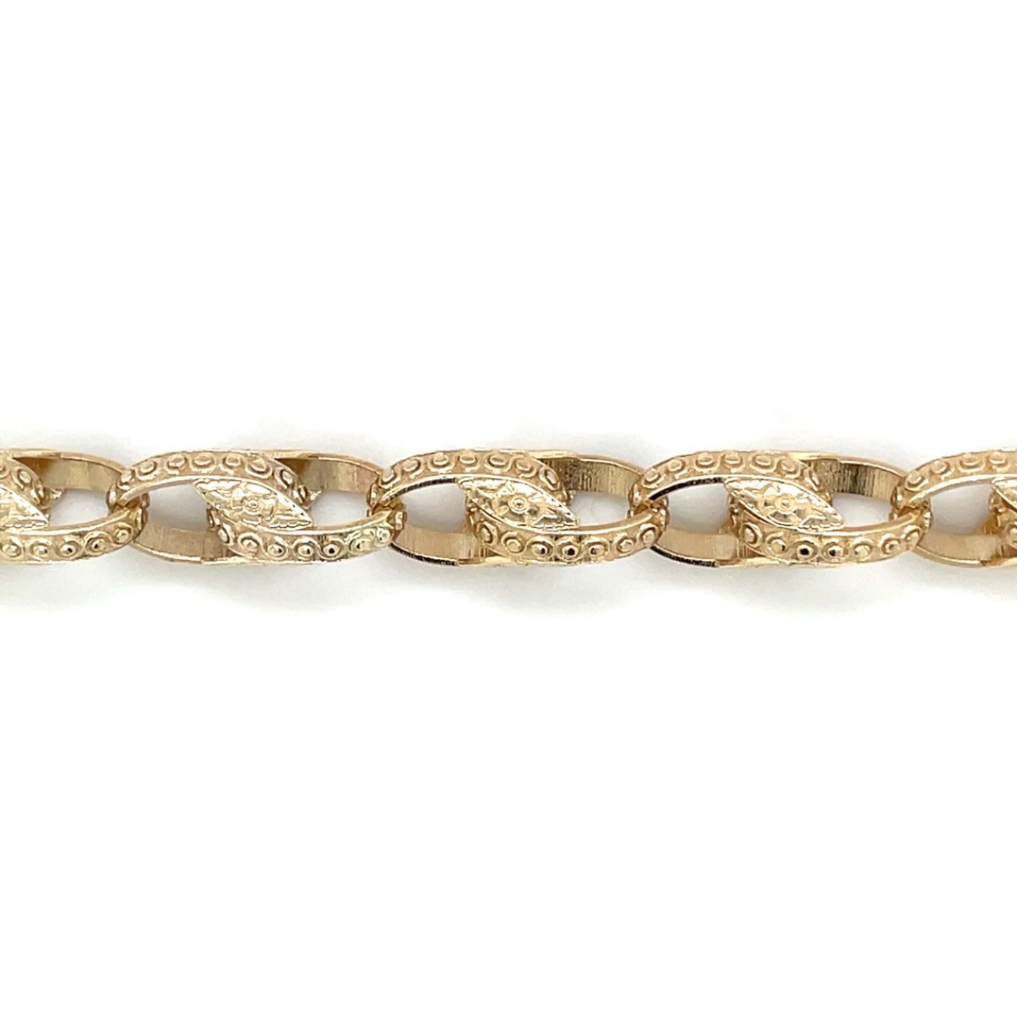 9ct Yellow Gold Engraved Heavy Chain