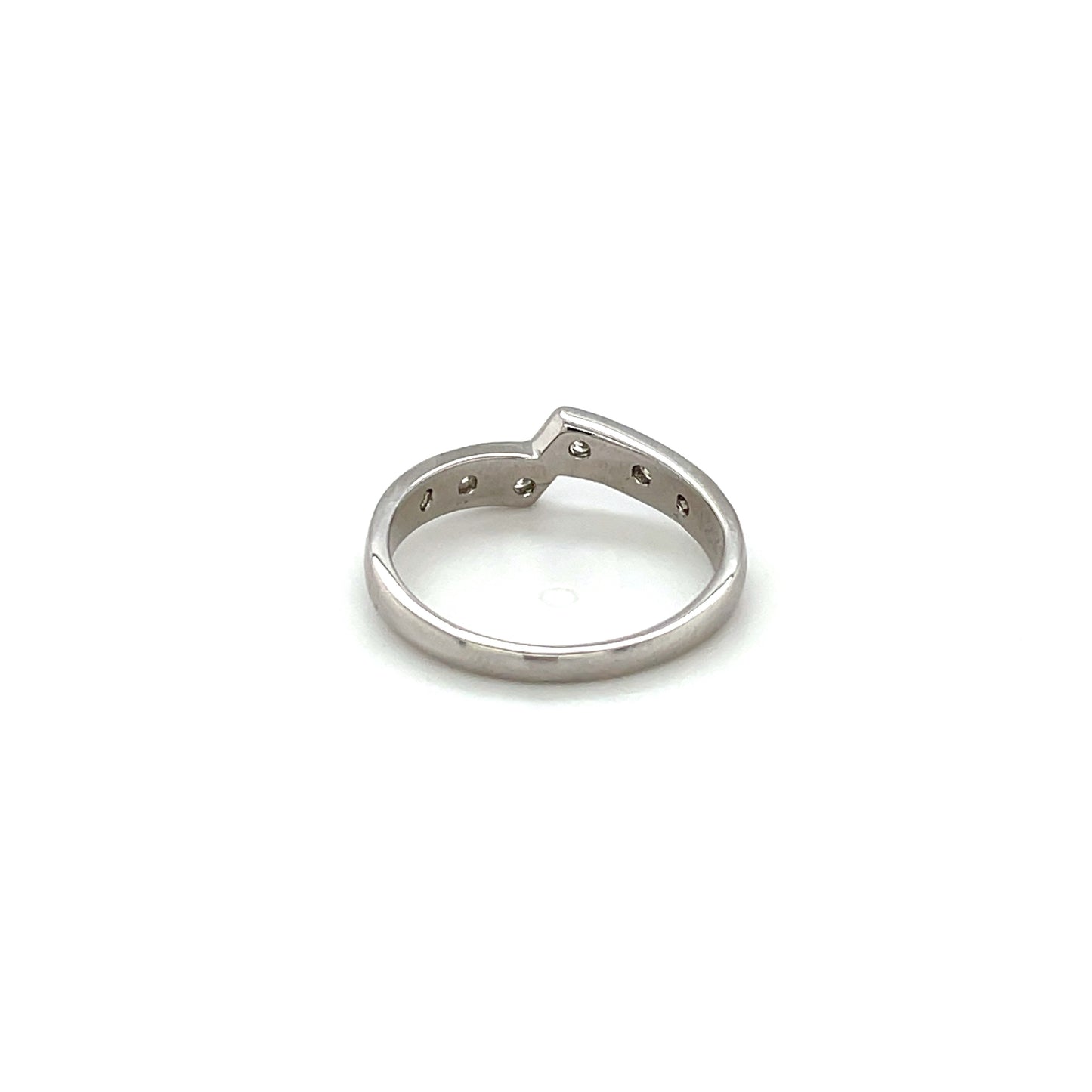 18ct White Gold Diamond Stacking Ring