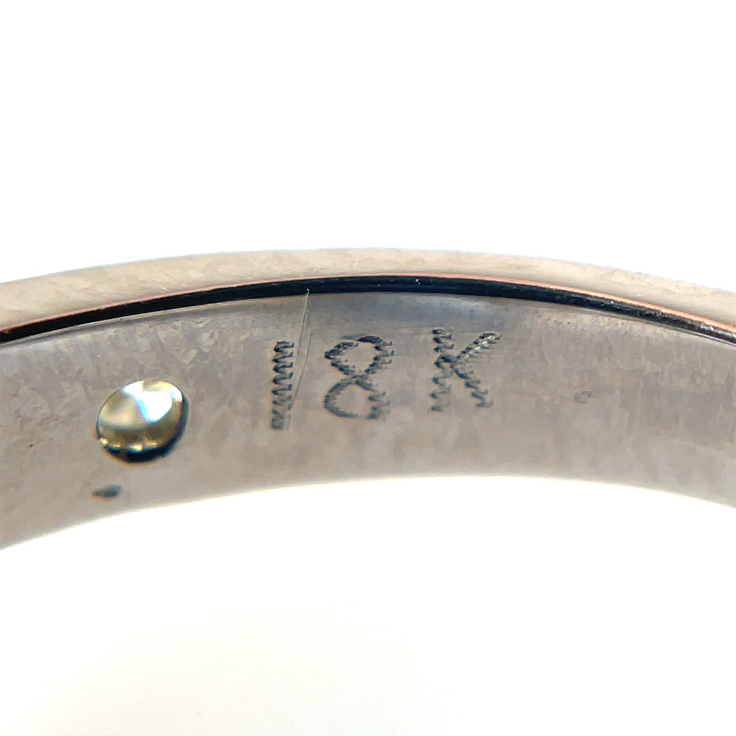 18ct White Gold Diamond Stacking Ring