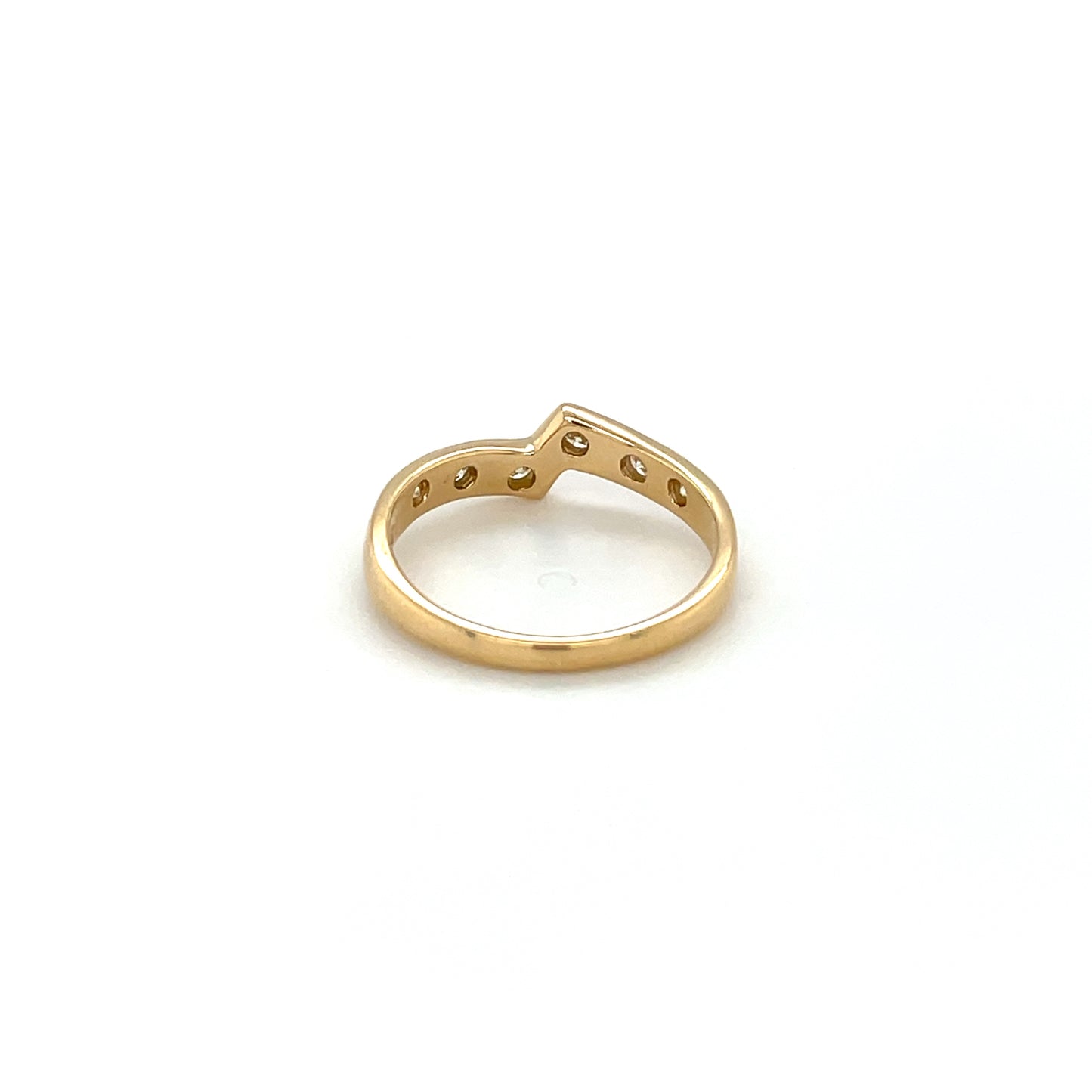 18ct Yellow Gold Diamond Stacking Ring