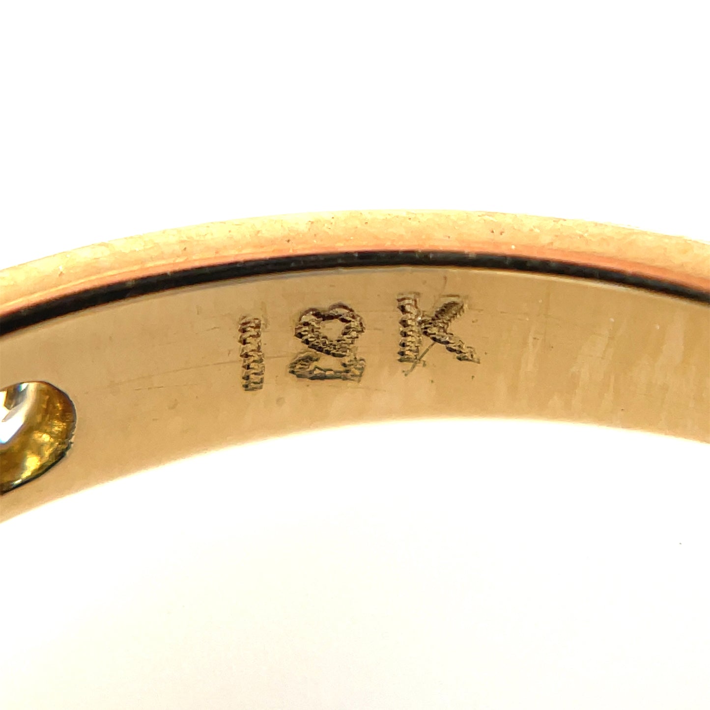 18ct Yellow Gold Diamond Stacking Ring