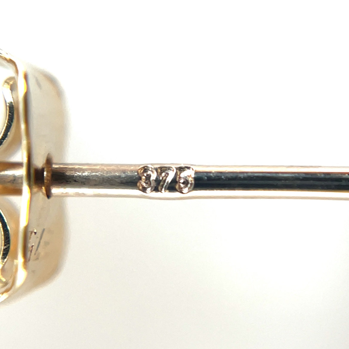 9ct Yellow Gold Textured Circle Stud Earrings
