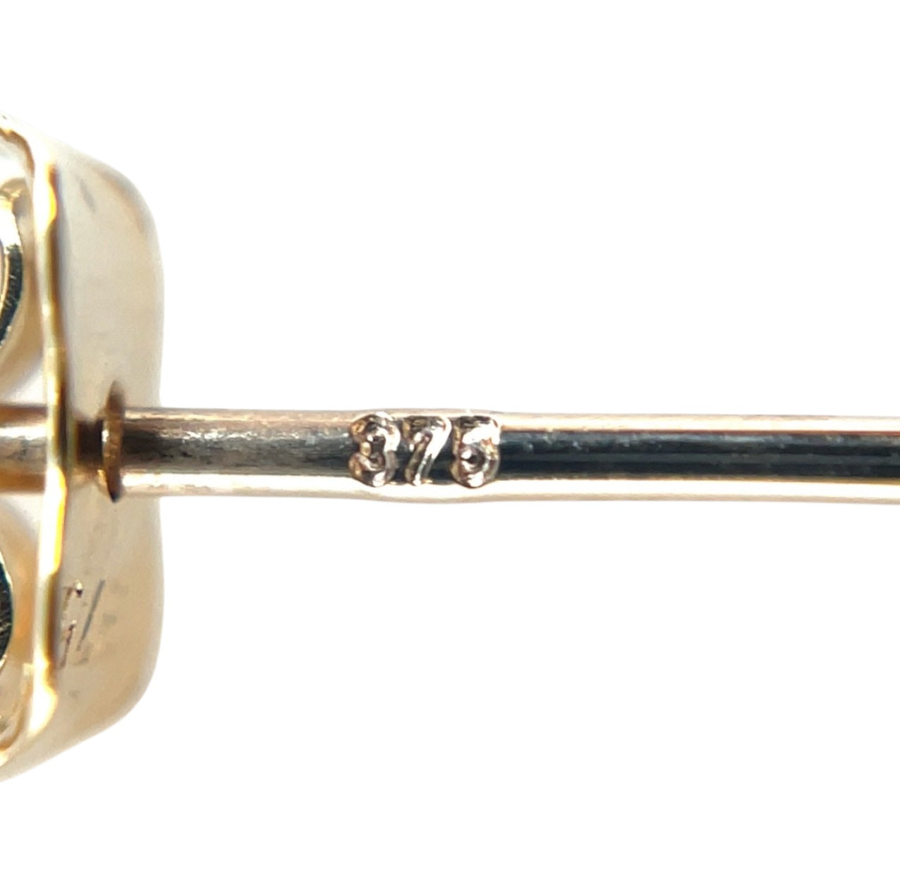 9ct Yellow Gold Textured Circle Stud Earrings