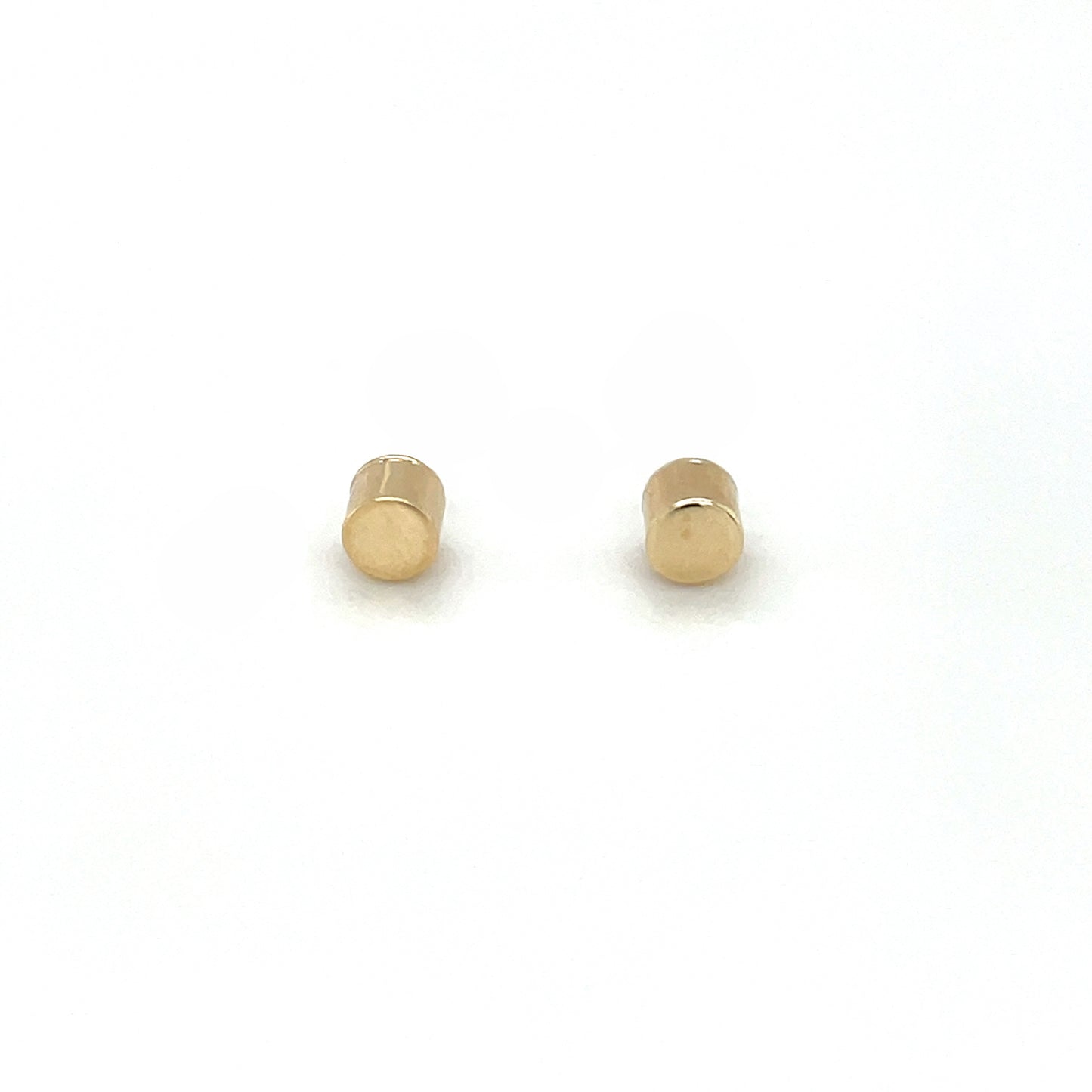 9ct Yellow Gold Cylinder Stud Earrings
