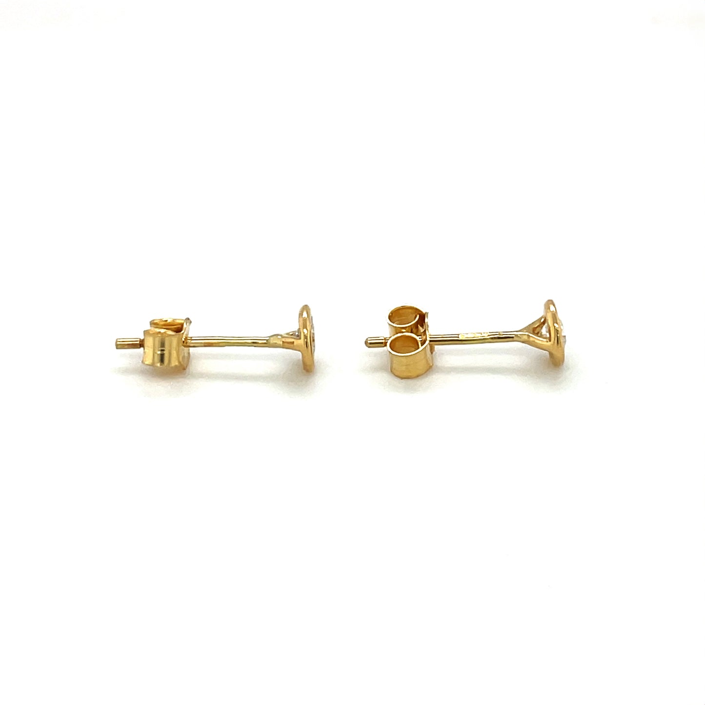 18ct Yellow Gold Diamond Stud Earrings
