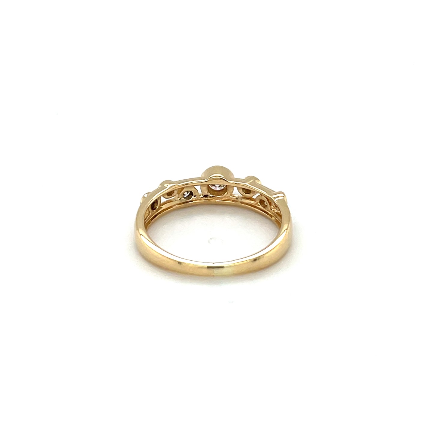 18ct Yellow Gold Two-Strand Diamond Bubble Ring