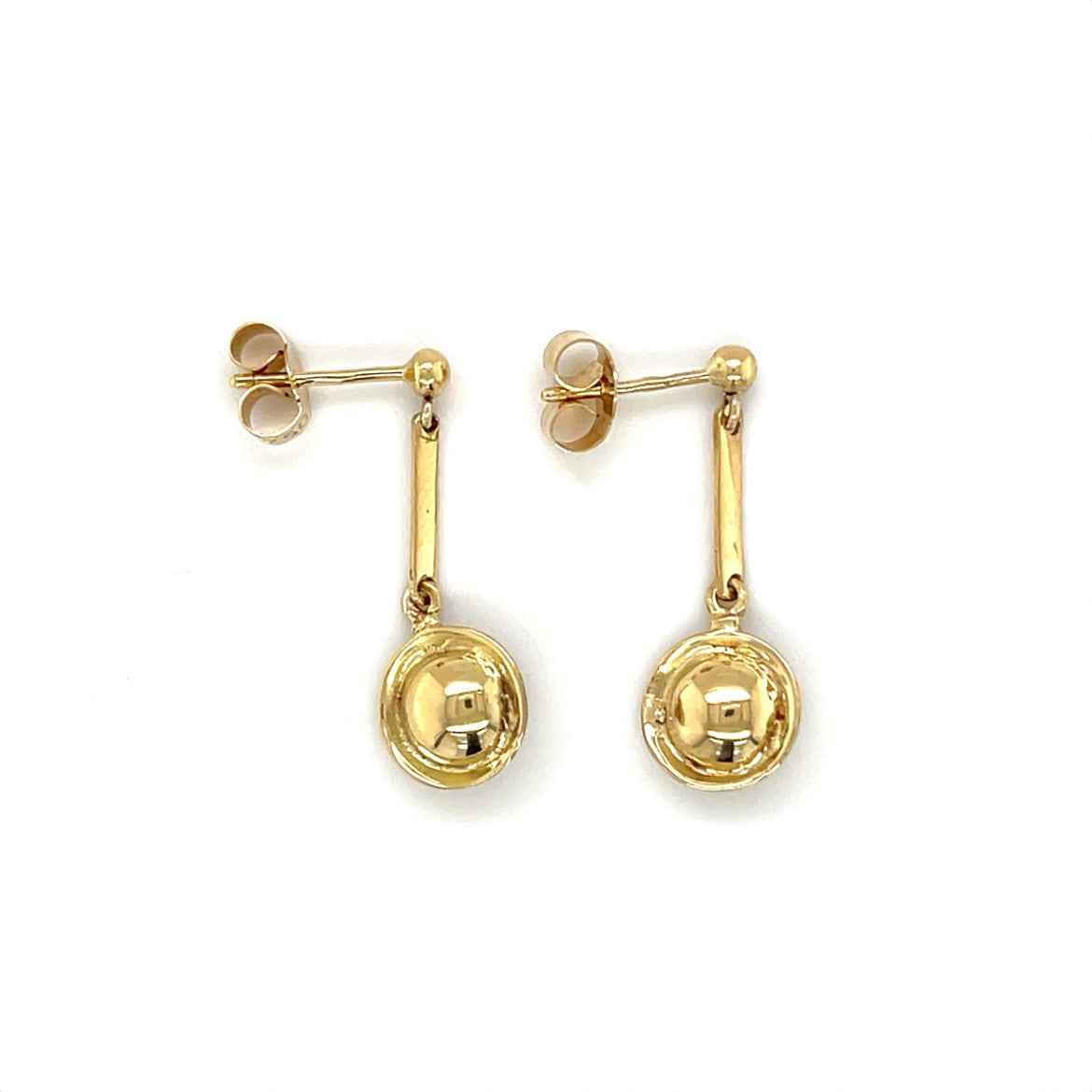 18ct Yellow Gold Dainty Diamond Drop Earrings