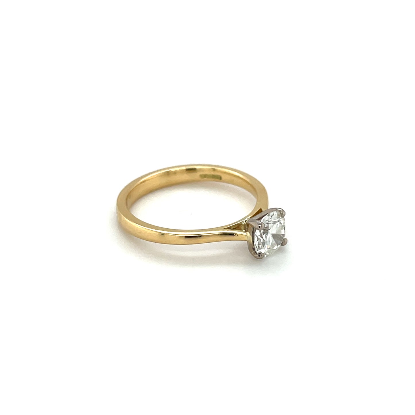 18ct Yellow Gold Diamond Solitaire Ring