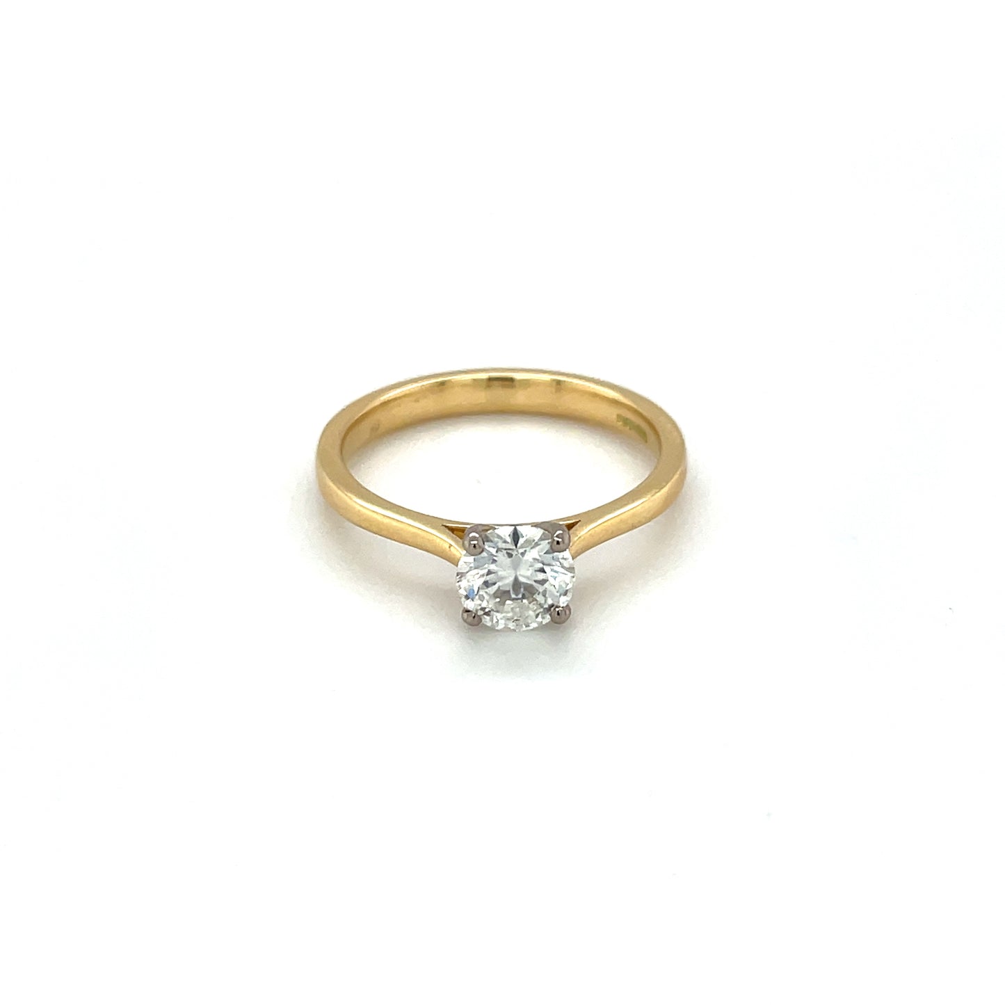 18ct Yellow Gold Diamond Solitaire Ring