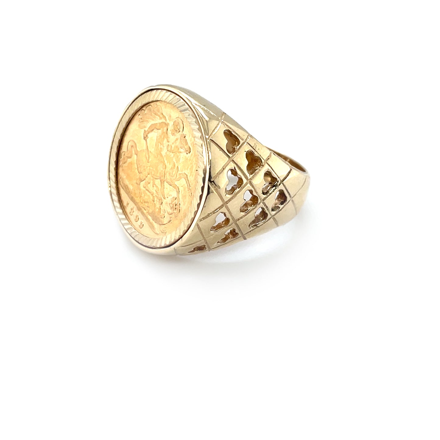 9ct Yellow Gold Half Soverign Ring