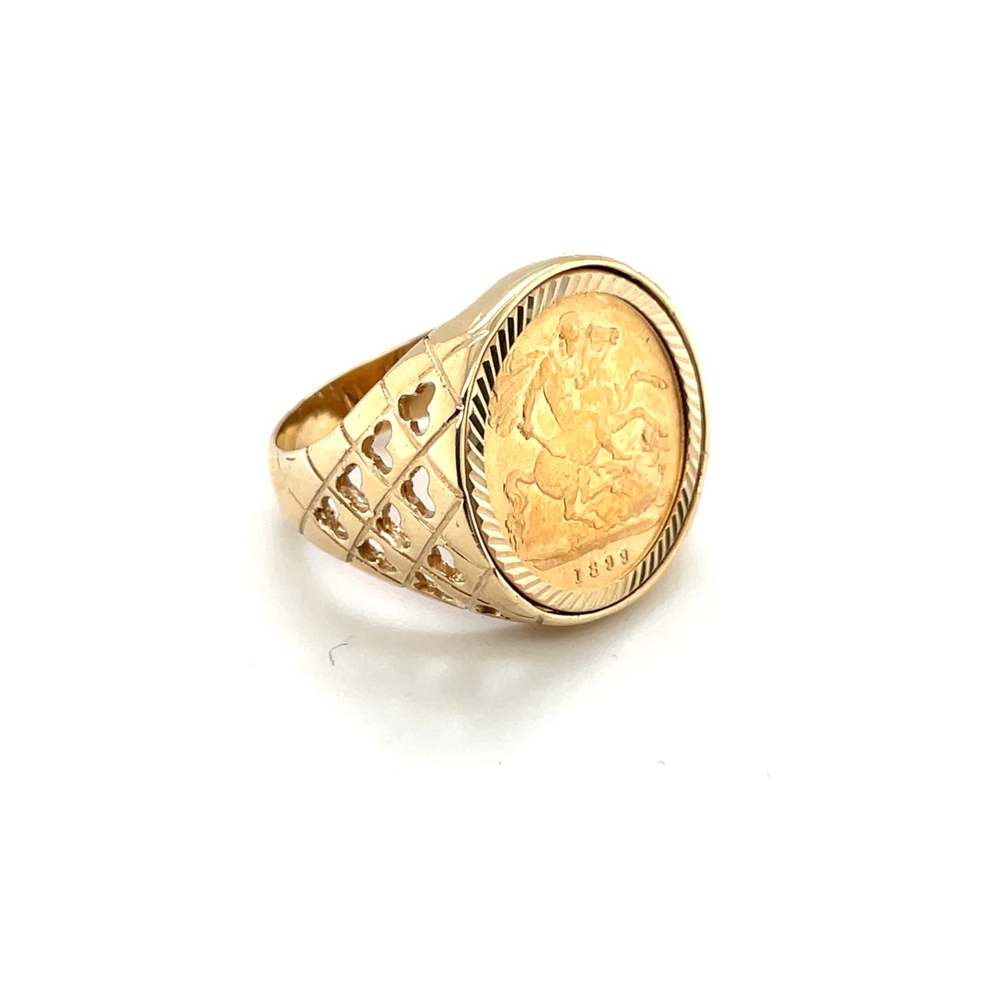 9ct Yellow Gold Half Soverign Ring