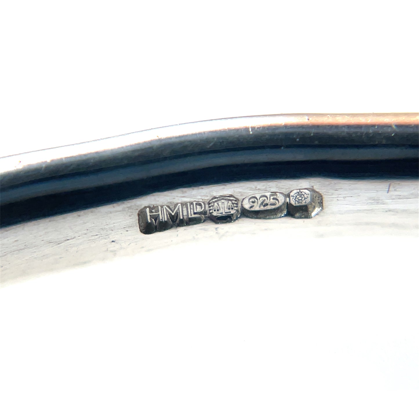 Silver Hammered Round Bangle 3mm