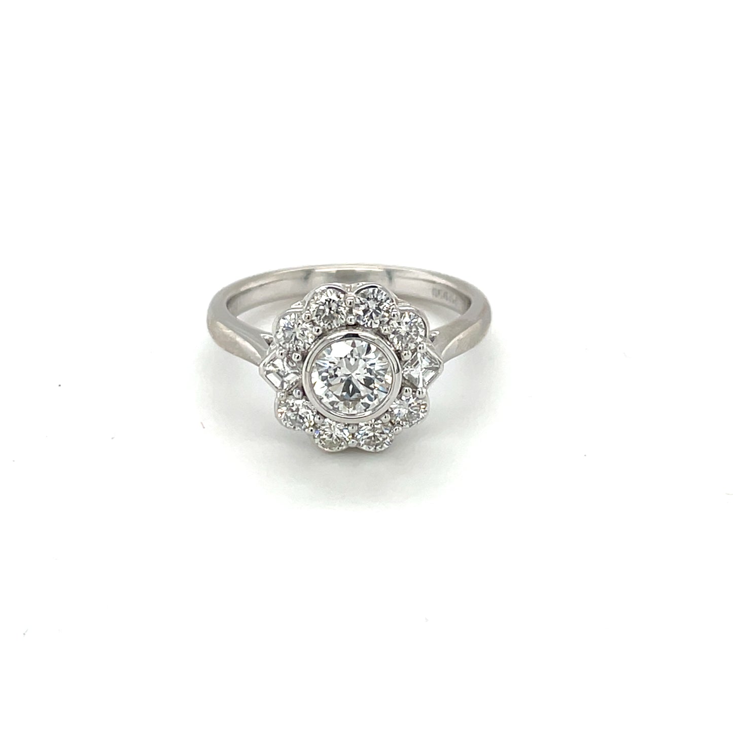 Platinum Daisy Diamond Cluster Ring