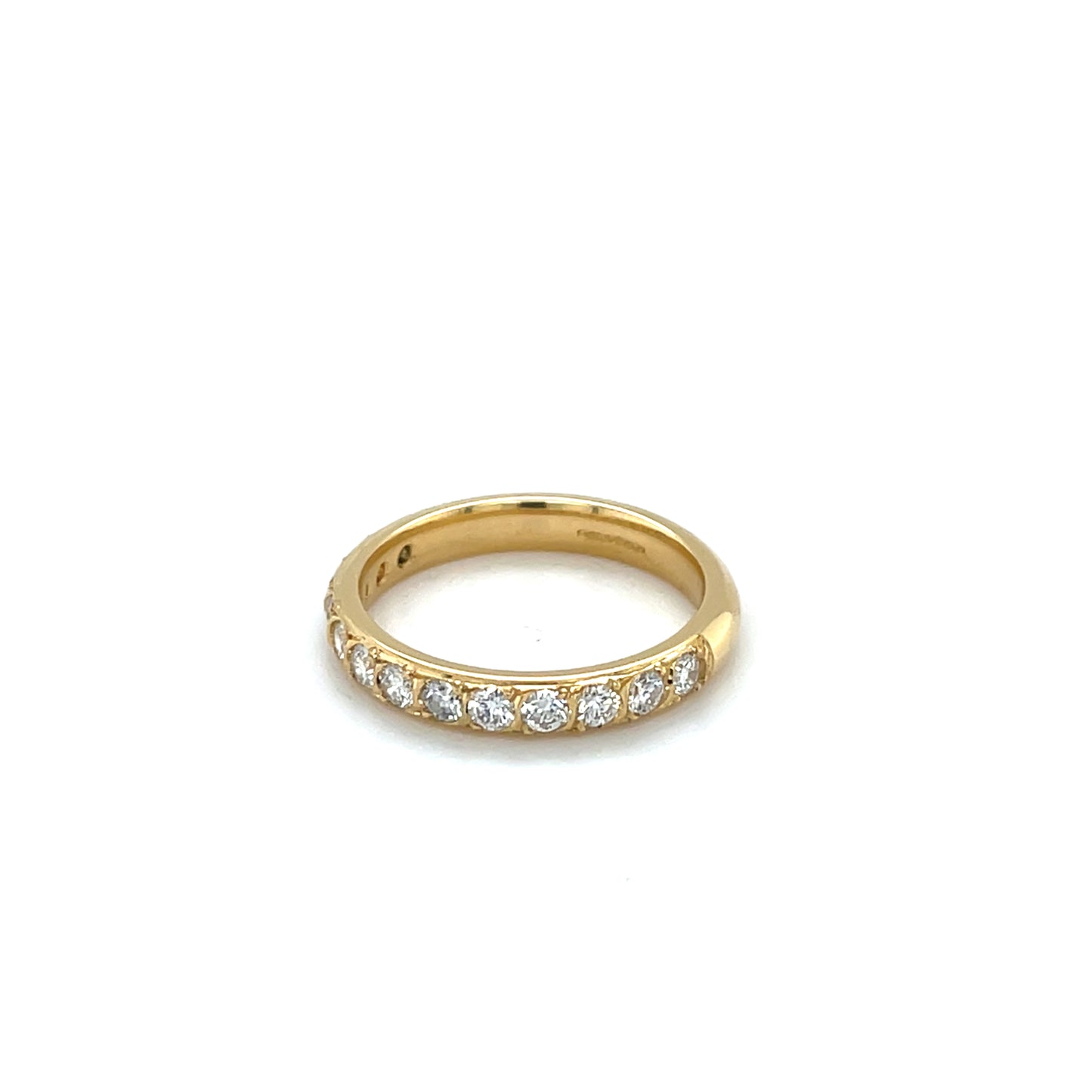 18ct Yellow Gold Half-Set Diamond Eternity Ring