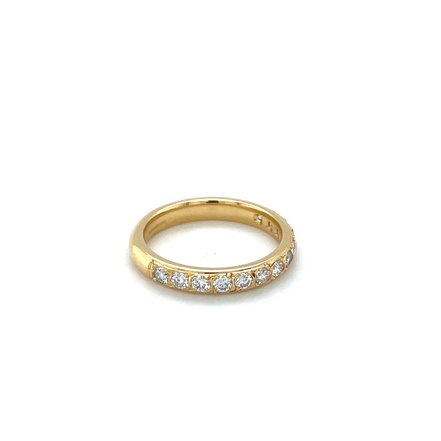 18ct Yellow Gold Half-Set Diamond Eternity Ring