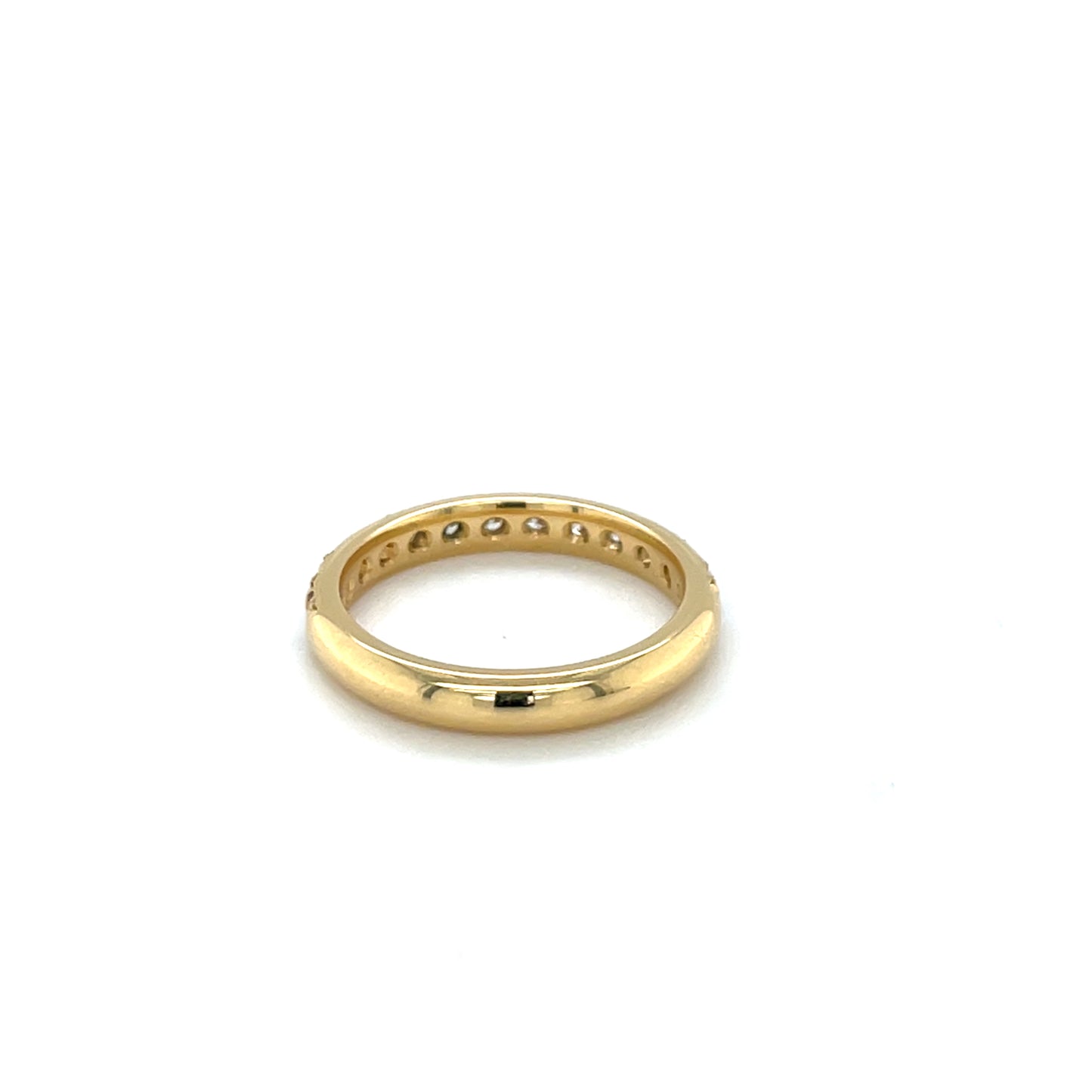 18ct Yellow Gold Half-Set Diamond Eternity Ring