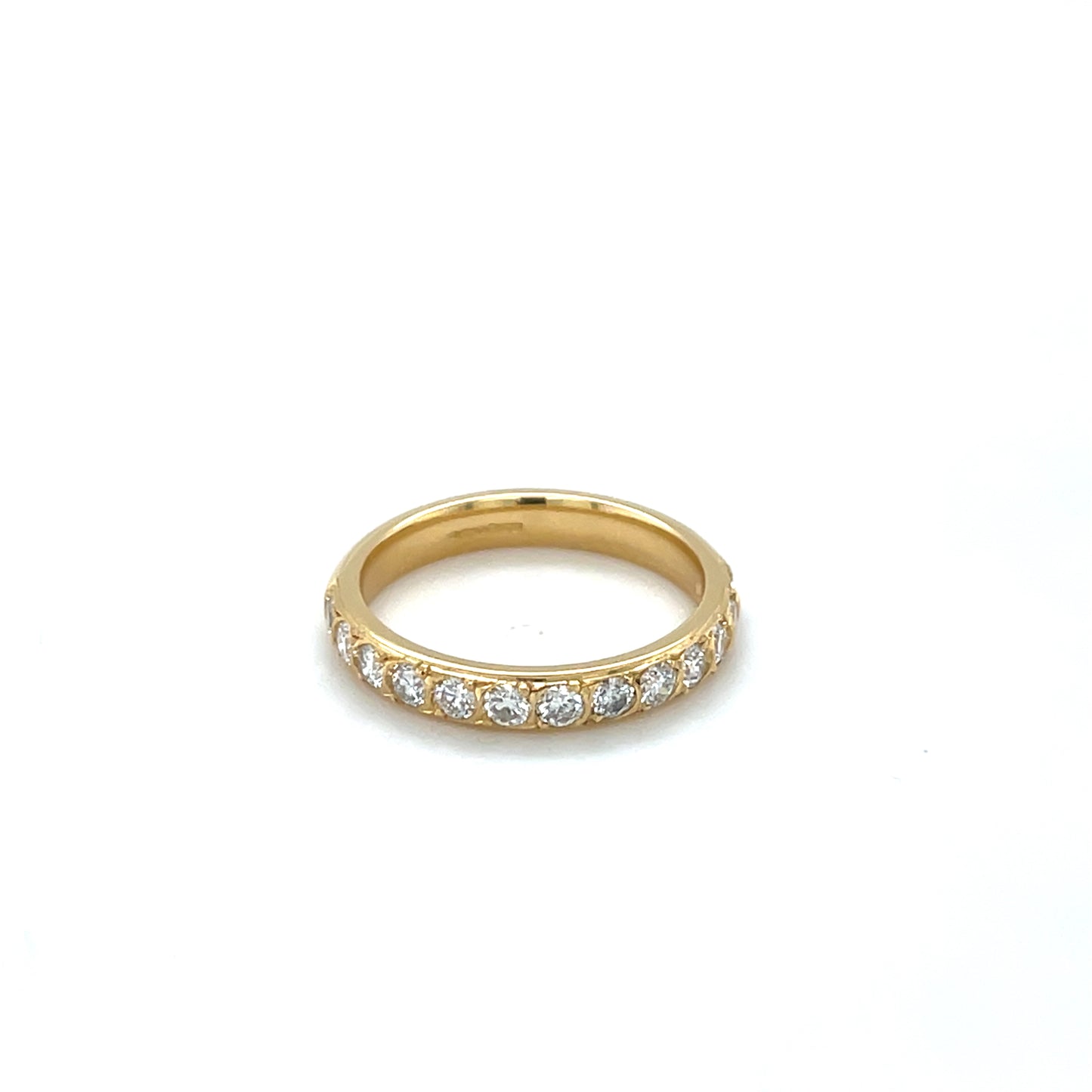 18ct Yellow Gold Half-Set Diamond Eternity Ring