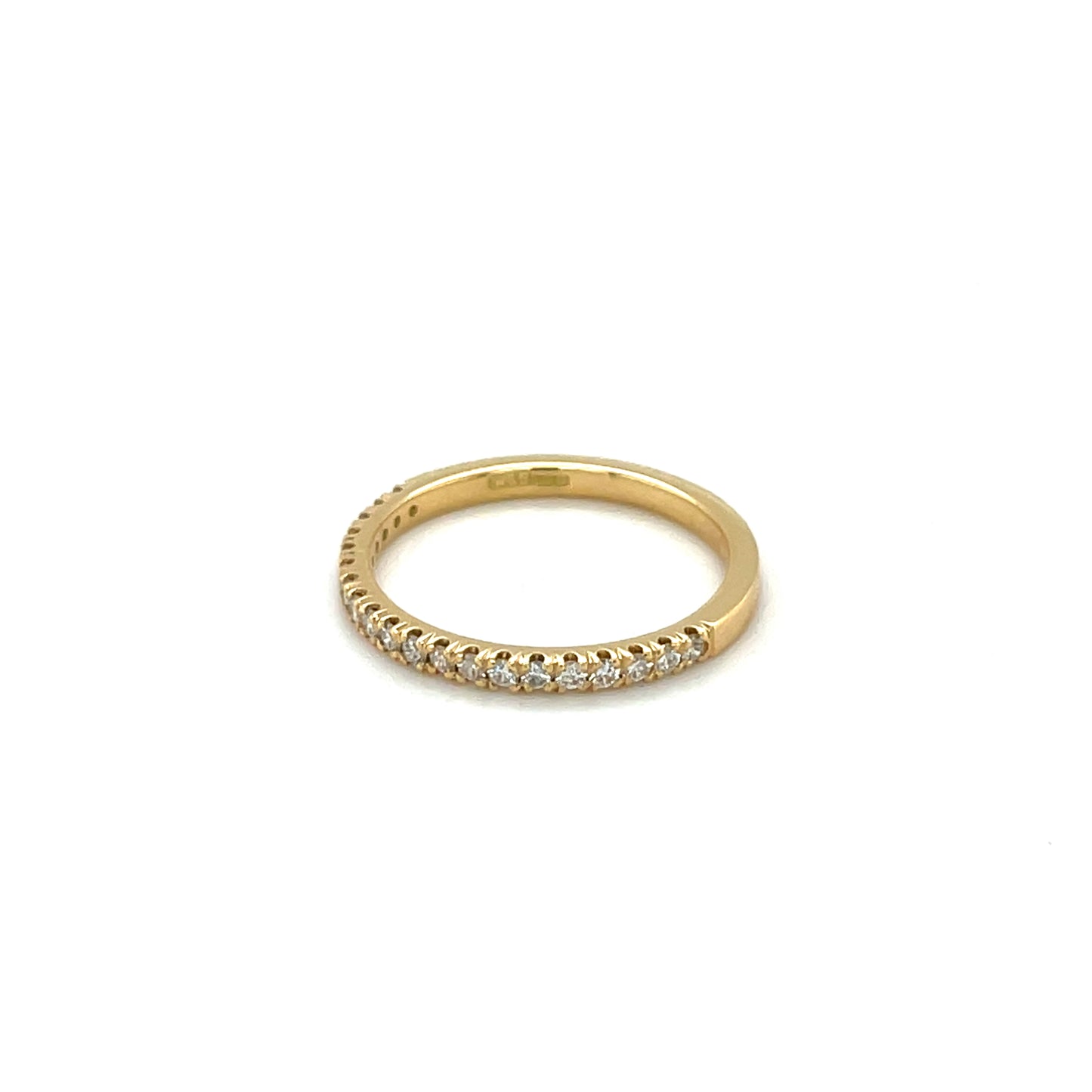 18ct Yellow Gold Half-Set Diamond Eternity Ring