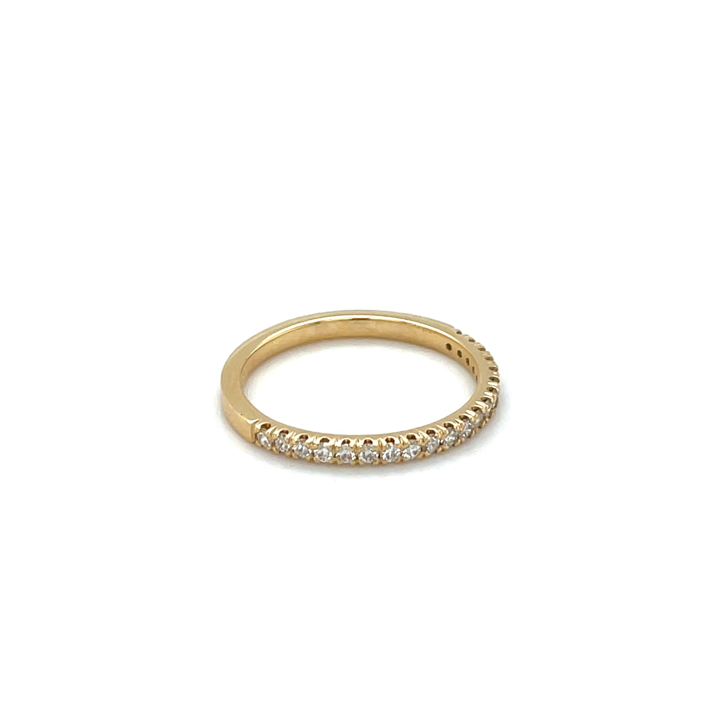 18ct Yellow Gold Half-Set Diamond Eternity Ring
