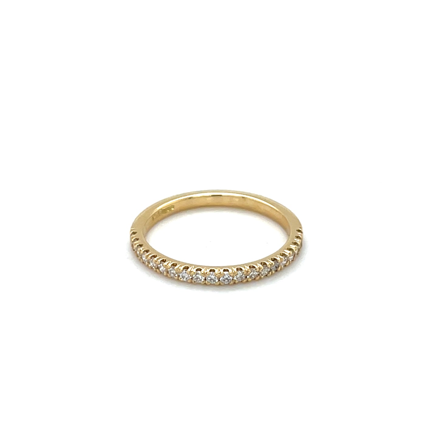 18ct Yellow Gold Half-Set Diamond Eternity Ring