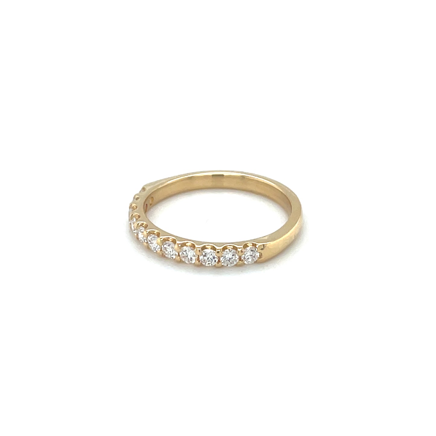 18ct Yellow Gold Diamond Half-Set Eternity Ring
