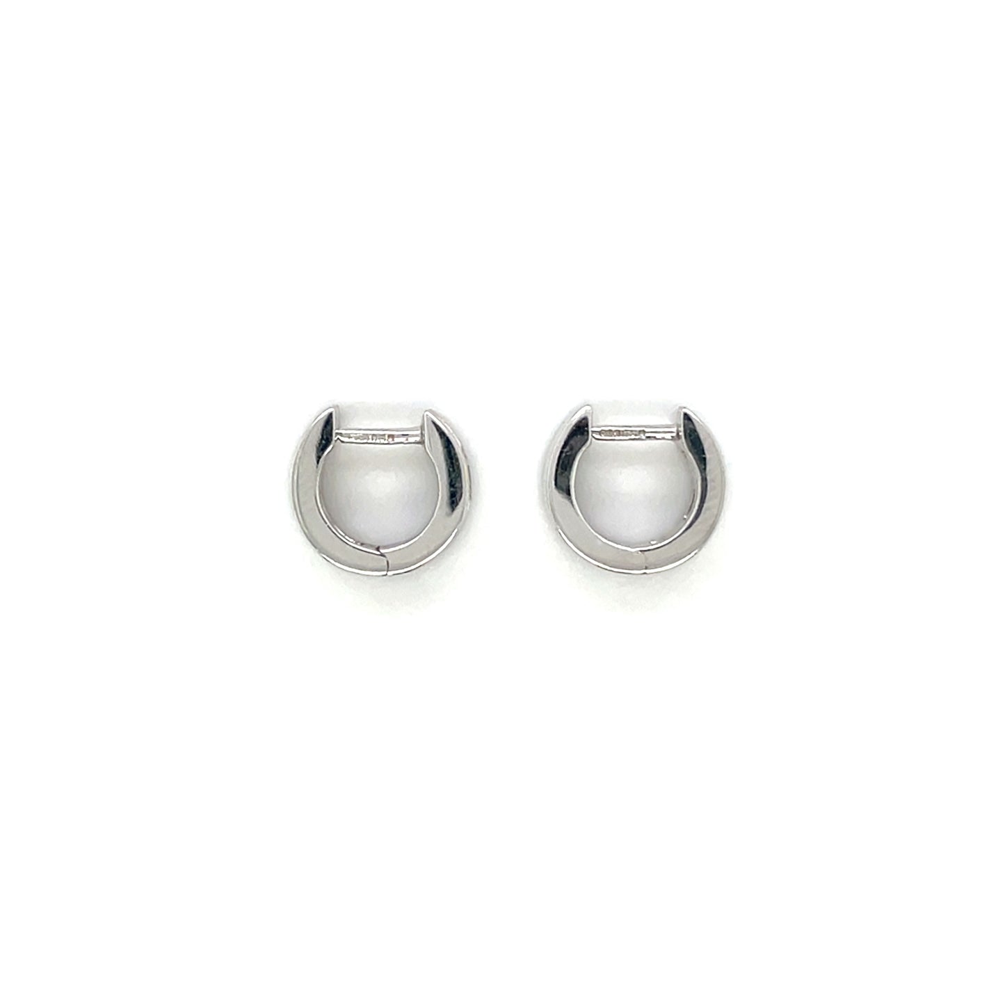 18ct White Gold Baguette-Cut Diamond Hoop Earrings