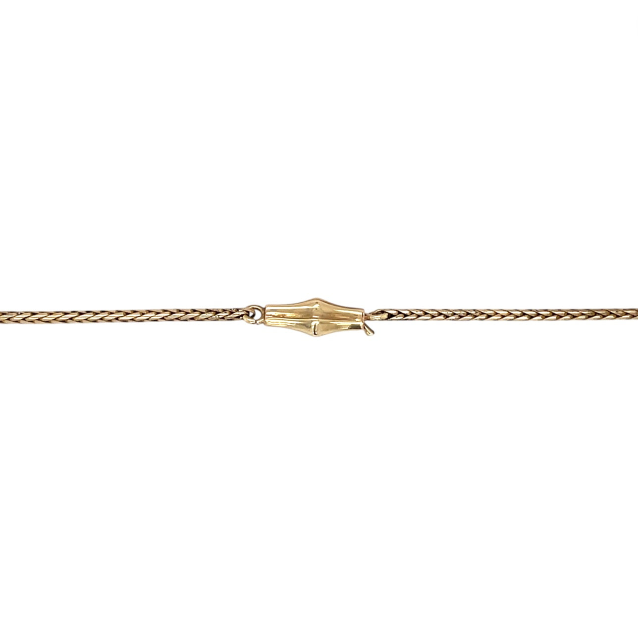 9ct Yellow Gold & Turqouise Bow Pendant & Chain (16")
