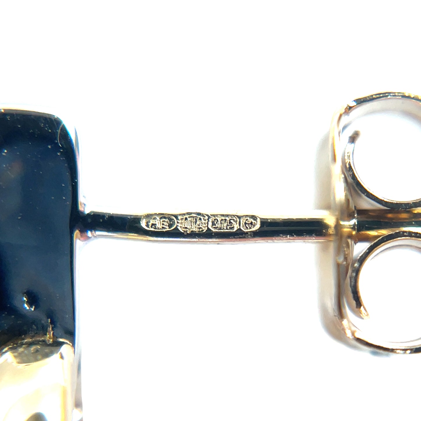 9ct Yellow Gold & Diamond Oval Drop Earrings