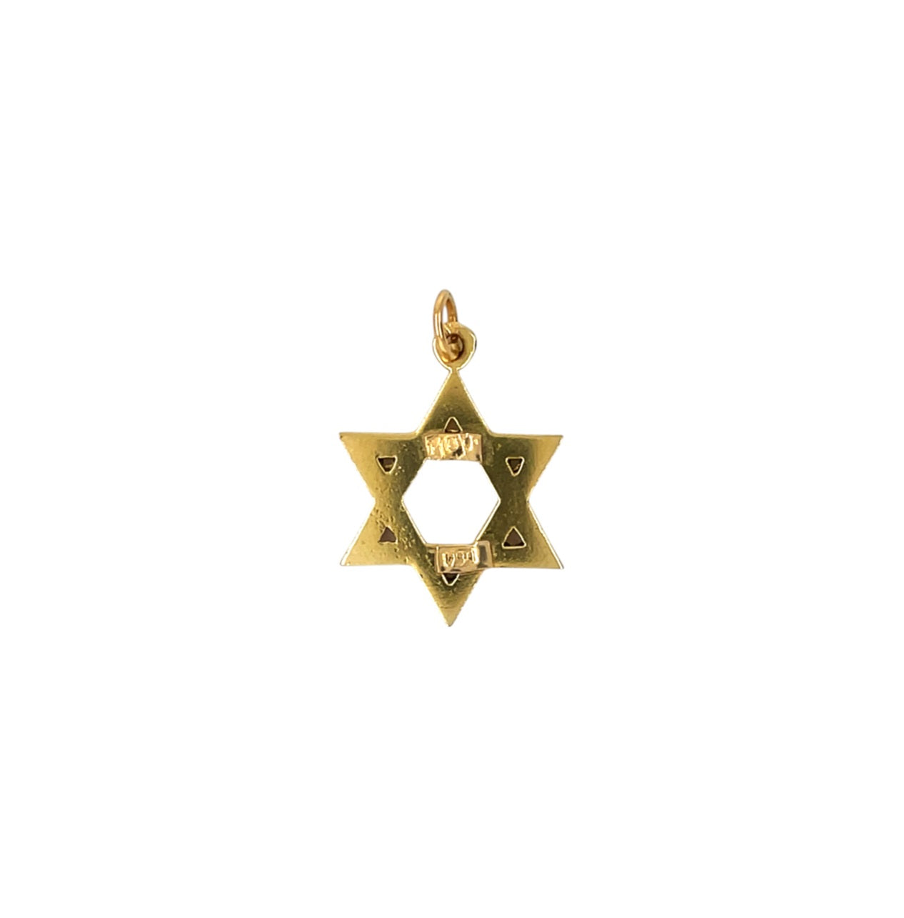 18ct Yellow Gold Star of David Charm