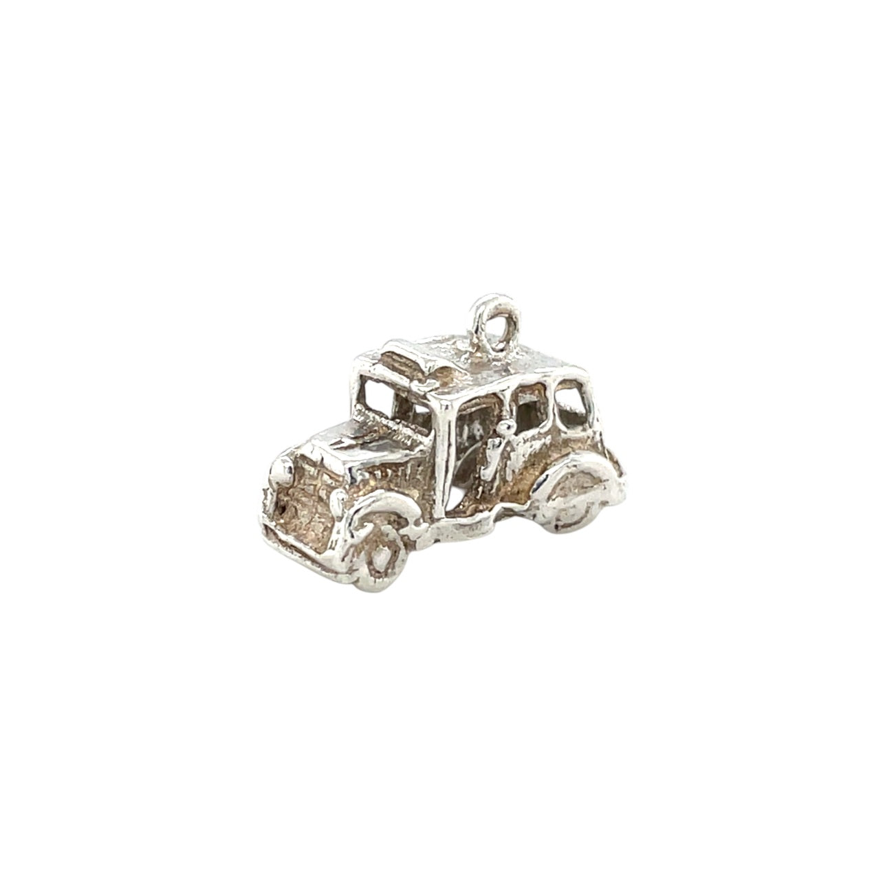 Silver Vintage Car Charm