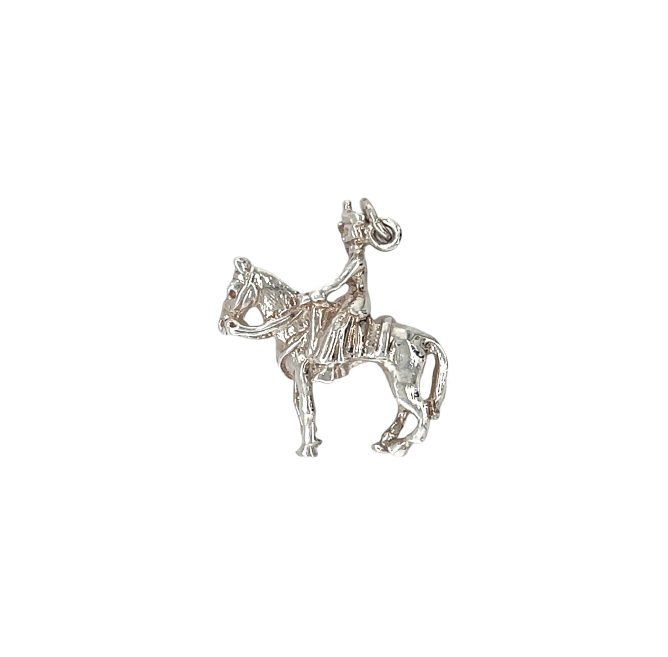 Silver Horse & Horserider Charm