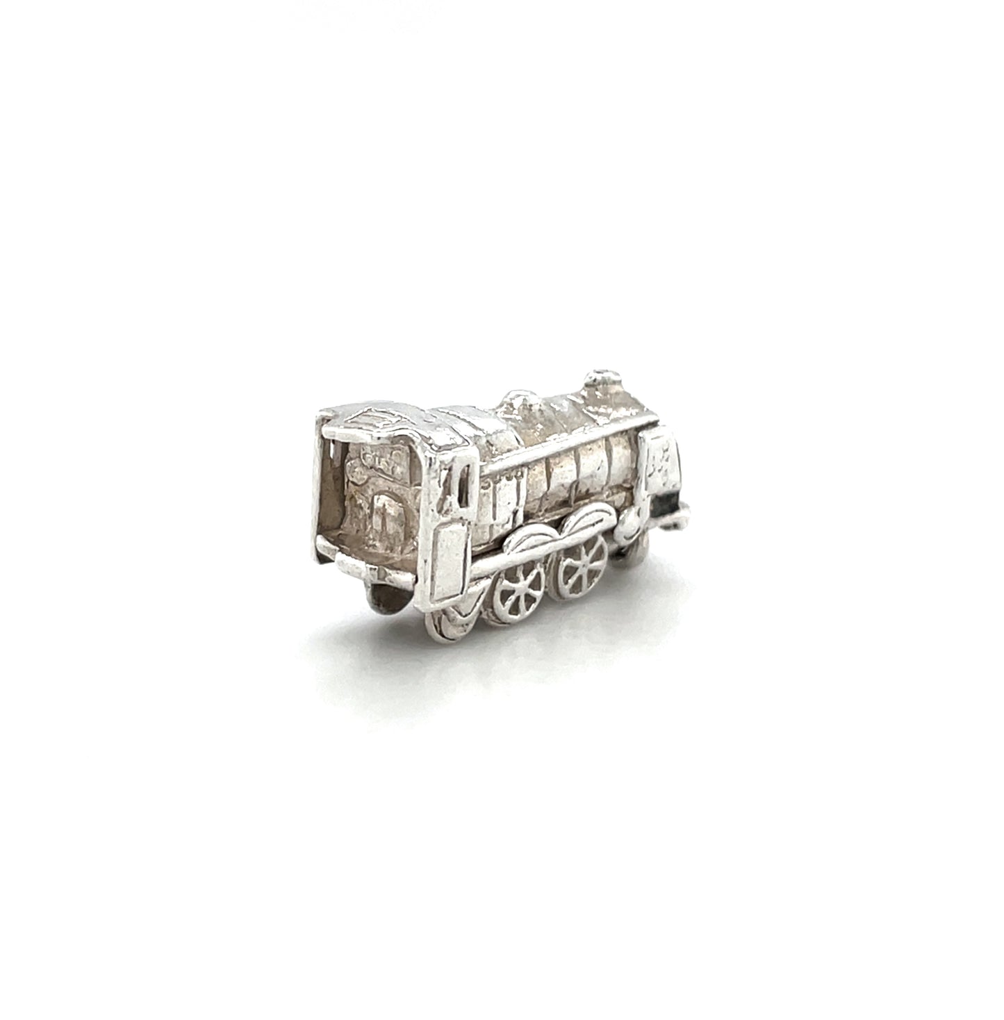 Silver Steam Train Charm