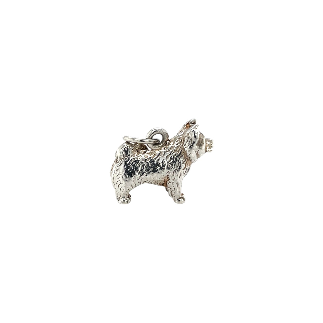 Silver Terrier Dog Charm