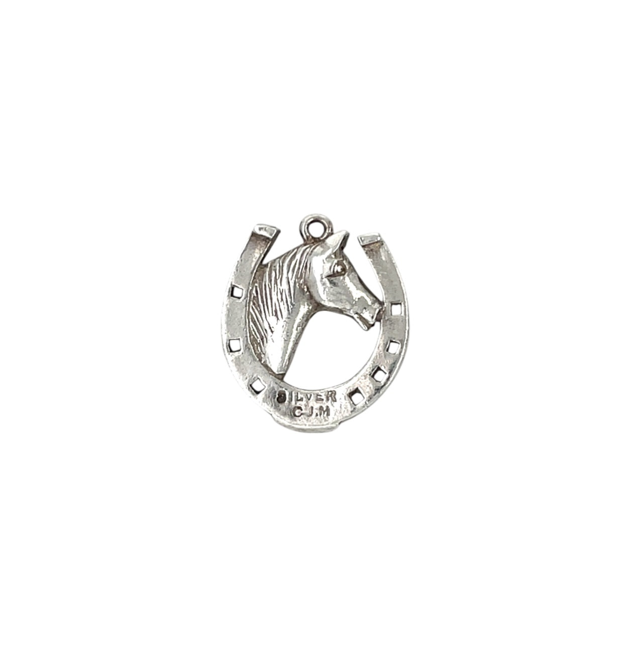 Silver Horse & Horseshoe Charm