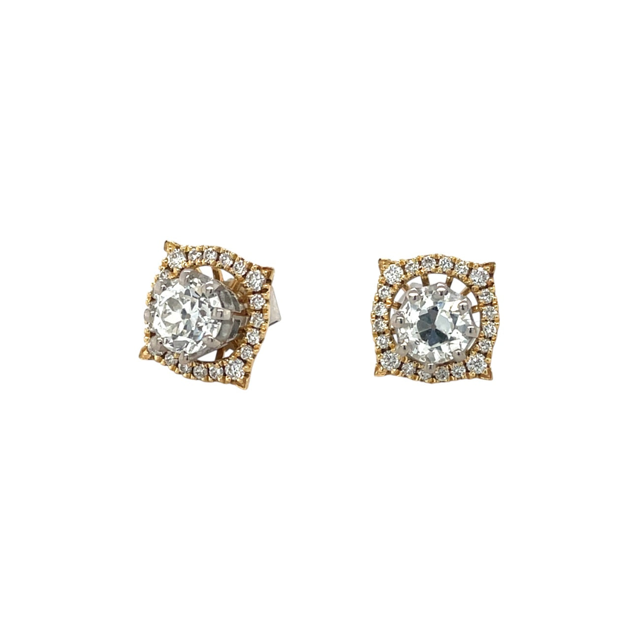 18ct Yellow Gold Diamond-Set Earring Jackets